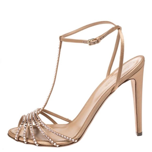Sergio Rossi Crystal Embellished Strappy Sandals - Picture 3 of 15